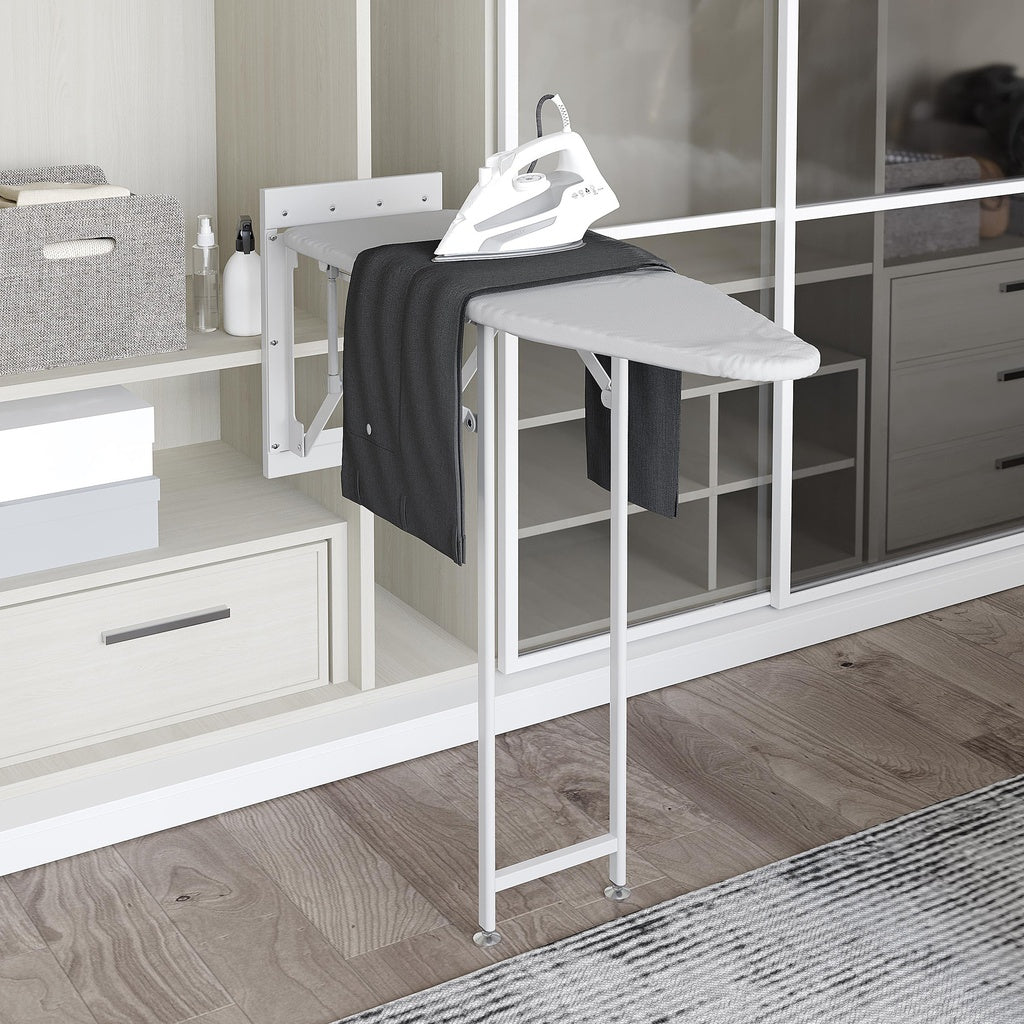 Masa de calcat cu picior S-6611, Alba, Starax